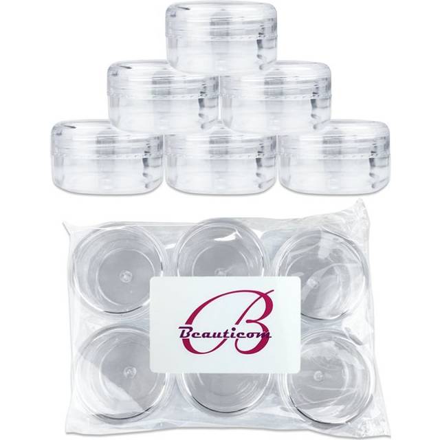 Beauticom 15 gram15ml Empty Clear Small Round Travel Container Jars with Lids for Make Up Powders  Eyeshadow Pigments  Lotions