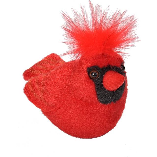 Wild Republic Audubon Birds Northern Cardinal Plush with Authentic Bird Sound, Stuffed Animal, Bird Toys for Kids and Birders