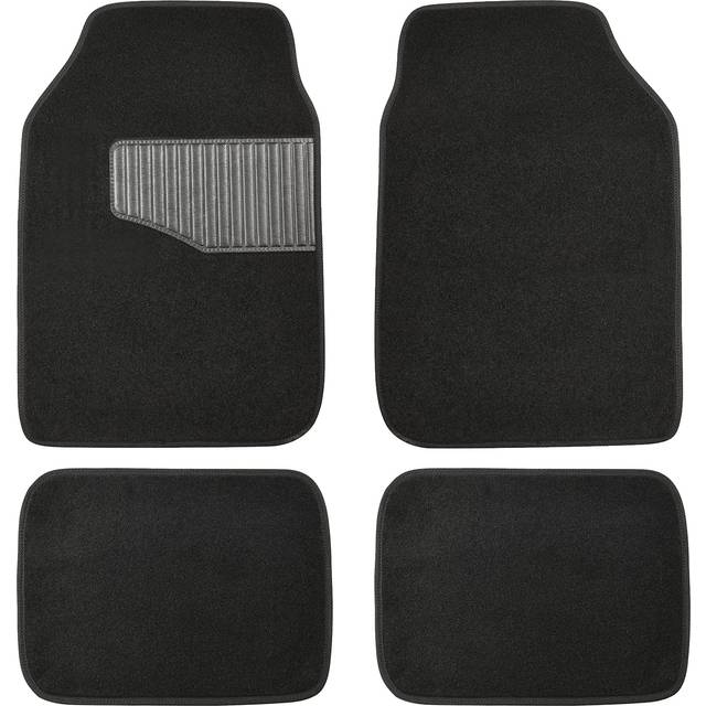 Amazon Basics Universal Fit Rubber Carpet Floor Mats For Car SUV Van & Truck  4-Piece  Black  25L x 17.5W Front  13L x 17.5WRear