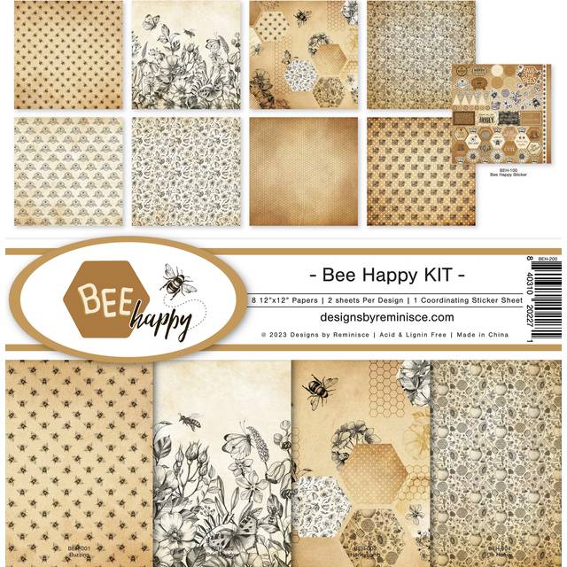 "Reminisce Collection Kit 12""X12""-Bee Happy BEH200"