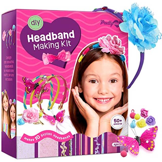 Pretty Me Headband Making Kit for Girls - Make Your Own Fashion Headbands for Kids - DIY Hair Accessories Set - Arts & Crafts Gift for Ages 5-12 Year