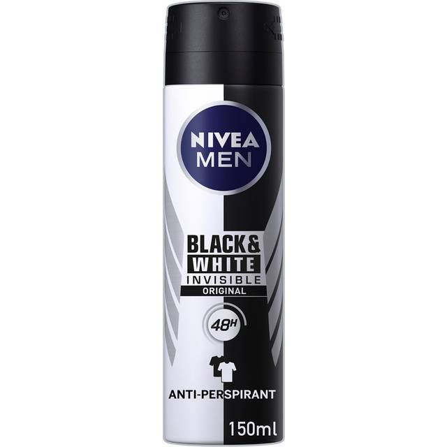Nivea Men Black and White Invisible Original Anti-Perspirant Spray - Black - 4.5 x 16.7 x 4.5 cm