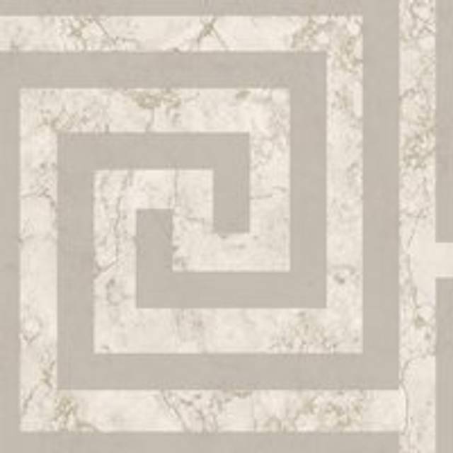 Athena Marble Wallpaper Debona Greek Key Glitter Metallic Cream Gold Silver