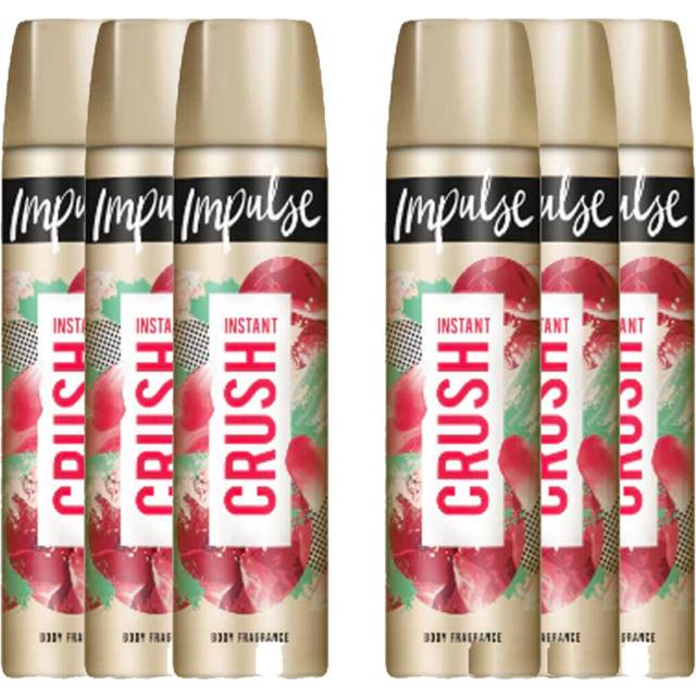 Impulse instant Crush Deodorant, 75ml (Pack of 6)
