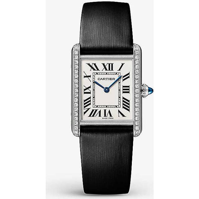 Cartier Stainless Steel and Diamond Tank Must Watch - Silver - 25.5mm
