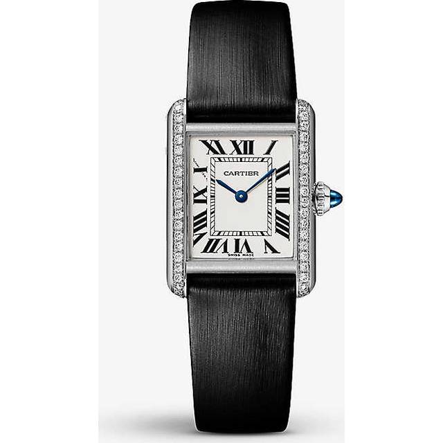 Cartier Stainless Steel and Diamond Tank Must Watch - Silver - 22mm
