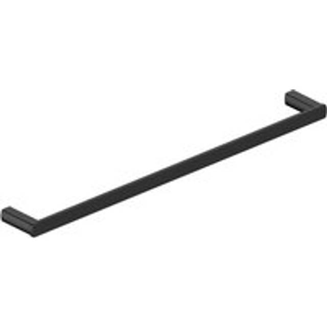 RAK Petit Square Towel Bar 600mm Wide Matt Black Finish: Brushed Gold
