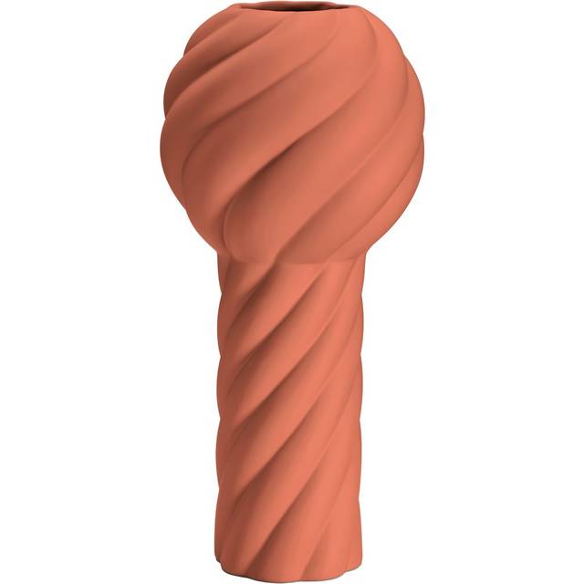 Twist Pillar Vase 34 cm, Red