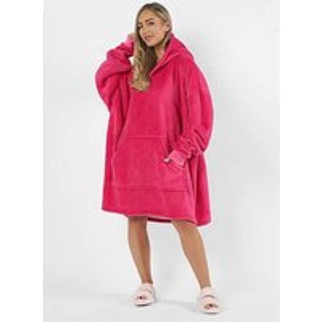 OHS Supersoft Hoodie Blanket, Adults - Fuchsia - Pink