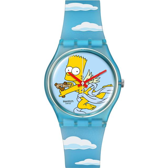Swatch Simpsons Angel Bart Blue Watch SO28Z115 - Multi-Coloured