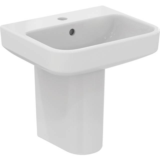 Ideal Standard I.life B 45Cm 1 Taphole Handrinse Basin And Semi-pedestal Pack, White