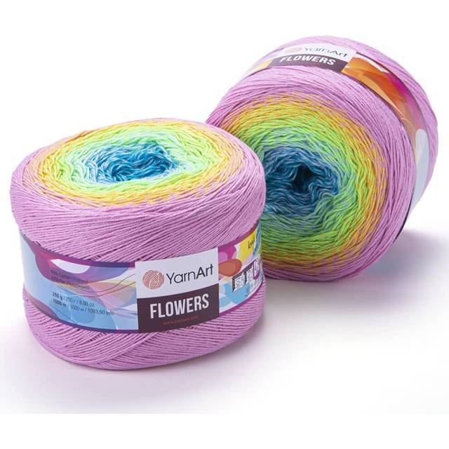 Yarn Art Flowers Yarn 55% Cotton 45% Acrylic 250gr 1094yds Multicolor