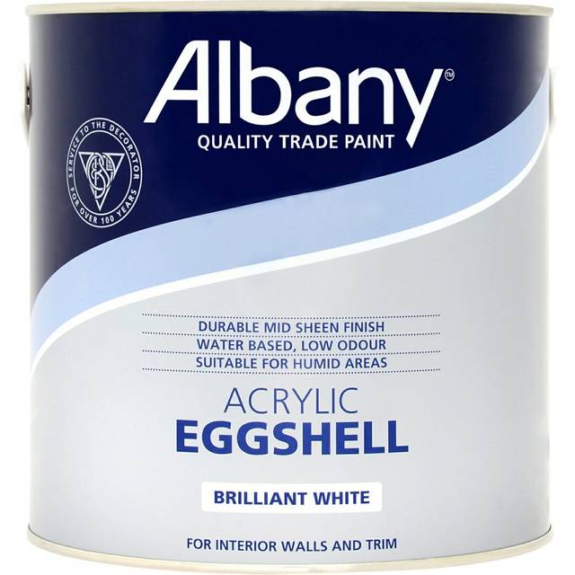 Albany - Acrylic Eggshell Brilliant White (Ready Mixed) 2.5L