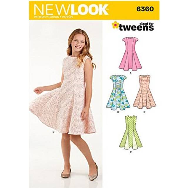 Look 6360 girls dress sewing pattern sized for tweens sizes 8 - 16