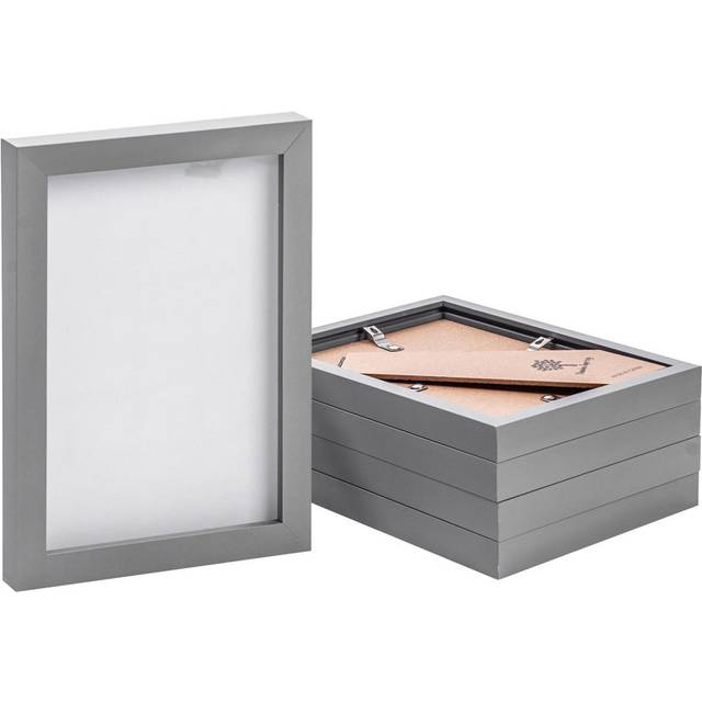5x grey a5 (6" x 8") photo frames picture poster home wall hanging décor
