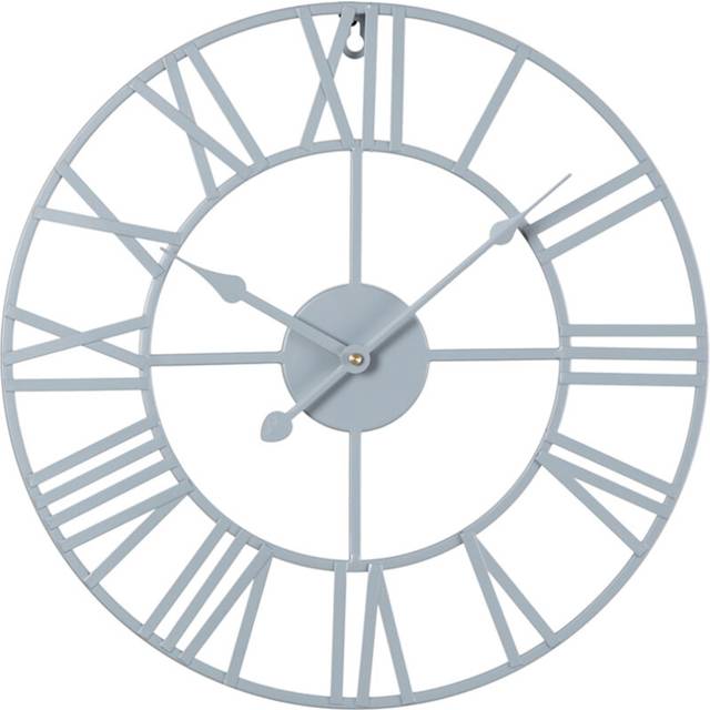 EOS Grey Skeleton Wall Clock with Roman Numerals 40cm - Home Garden Direct - 40 x 40 x 2cm