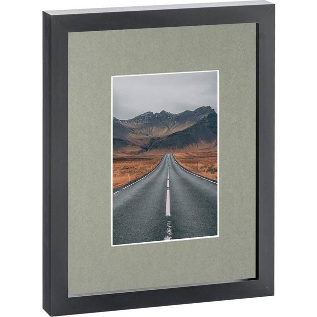 Photo Frame with 4&#34; x 6&#34; Mount - 5&#34; x 7&#34; - Black/Ivory - Grey (22.50cm W x 27.50cm H x 2cm D)