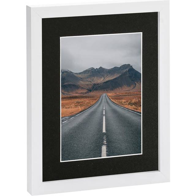 White 8" x 10" Photo Frame with 5" x 7" Mount - Black Mount