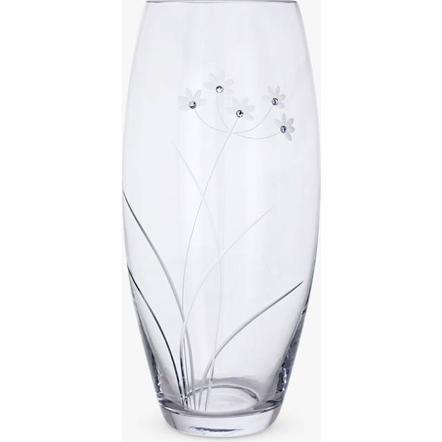 Dartington Crystal Glitz Lily Glass Vase, H30cm, Clear