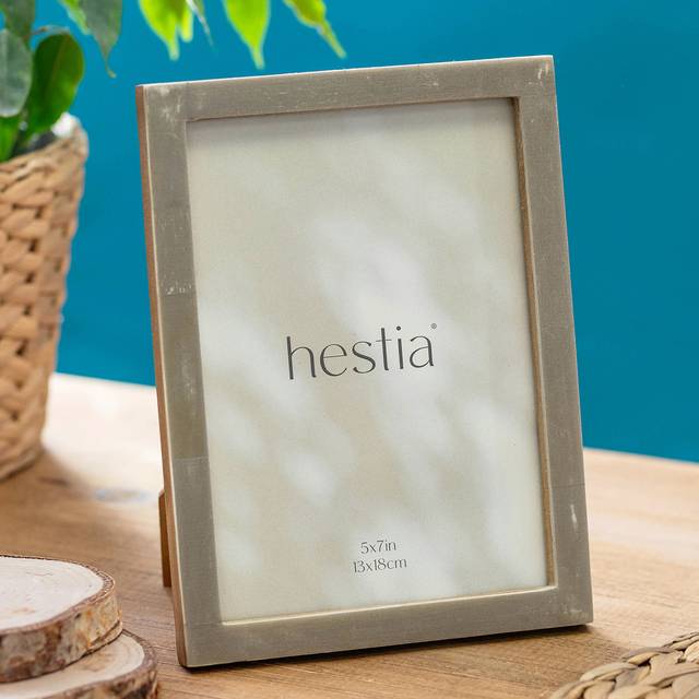 Widdop &amp; Co Thin Grey Stained Bone 5x7 Photo Frame