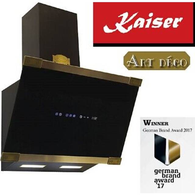 Kaiser Art Deco 60cm Black Chimney Cooker Hood | AT 6445 AD Eco