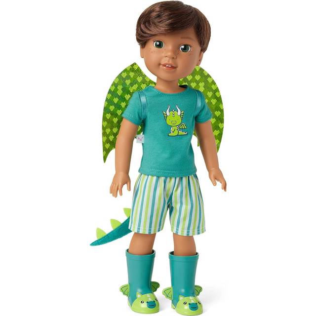 American Girl WellieWishers 14.5-inch Bryant Doll with T-shirt  Shorts  Dragon Wings & Tail  and Boots  For Ages 4+