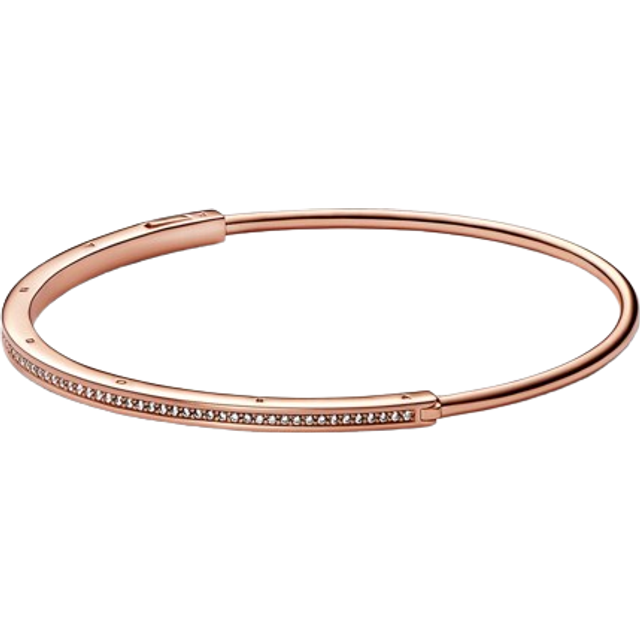 PANDORA Signature I-D Pavé Armreif in der Farbe Silber aus Sterling-Silber - Größe: 17.5 cm, 592313C01-2