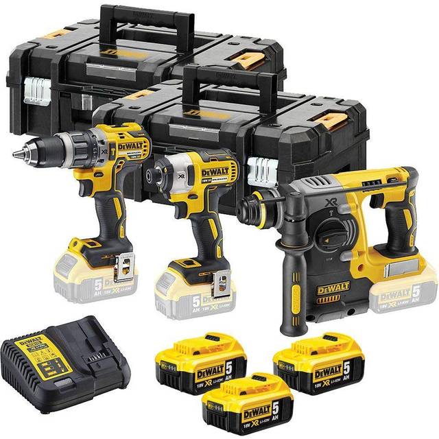 DeWalt DCK368P3T-GB 18V XR Brushless Triple Kit with 3 x 5.0Ah Batteries