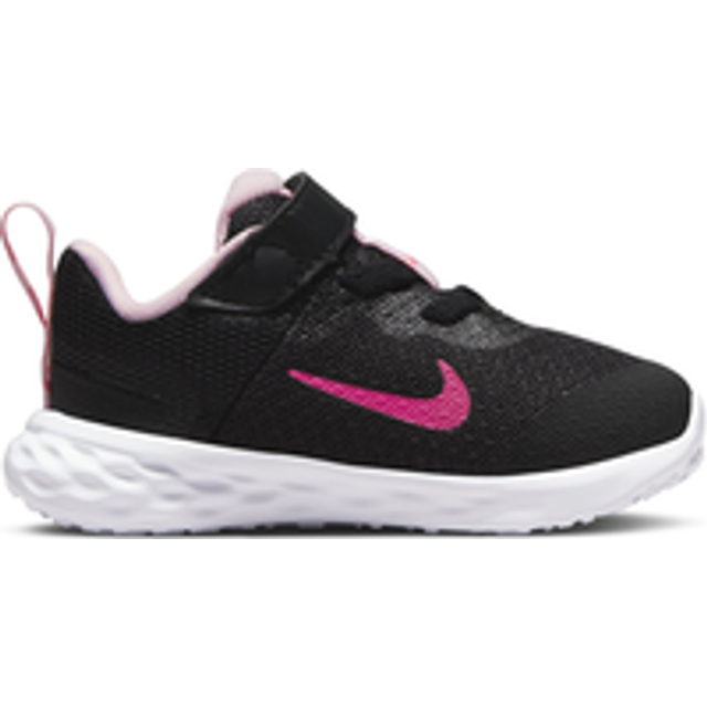Nike infant girls trainers revolution 6 td running touch fastening pink and blac