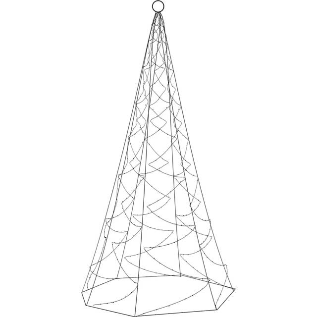 VidaXl Julgran På Flaggstång Varmvit 200 Leds 180 Cm