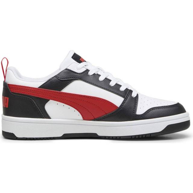 PUMA Unisex Rebound V6 Low Sneaker, Puma Vit for All Time röd Puma svart, 41 EU