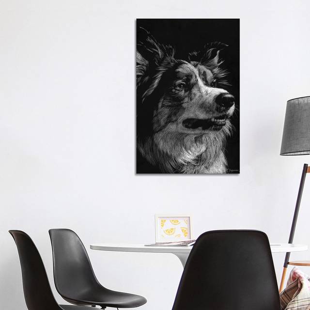Canine Scratchboard IV by Julie T. Chapman - Wrapped Canvas Drawing (101.6 cm H x 66.04 cm W x 1.91 cm D)