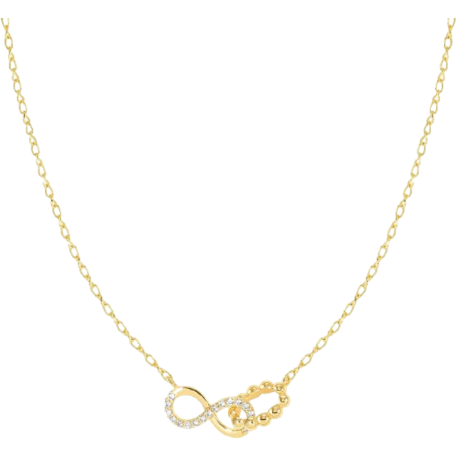 Nomination Lovecloud Gold Tone Plated Interlocking Infinity Necklace 240504/005