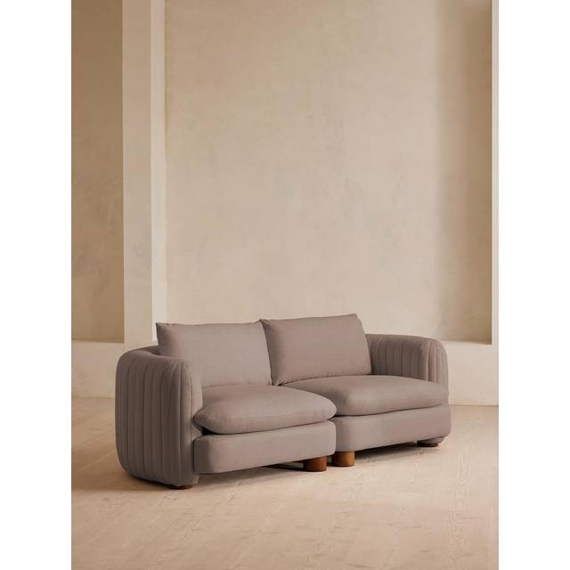 Vivienne Modular Sofa, Three Seater, Linen, Mushroom