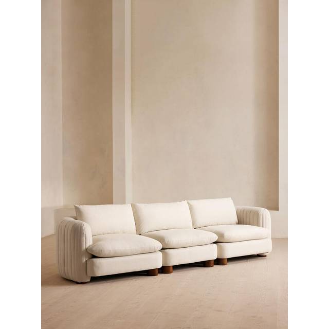 Vivienne Modular Sofa, Four Seater, Linen, Bisque