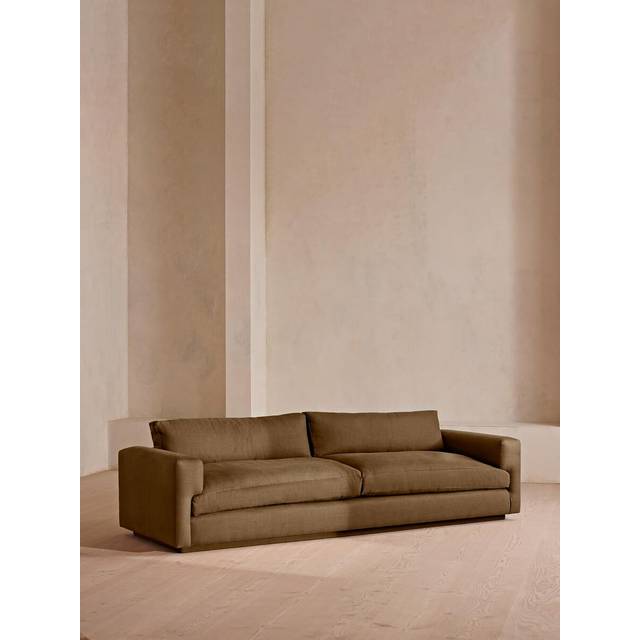 Mossley Four Seater Sofa, Linen, Ochre