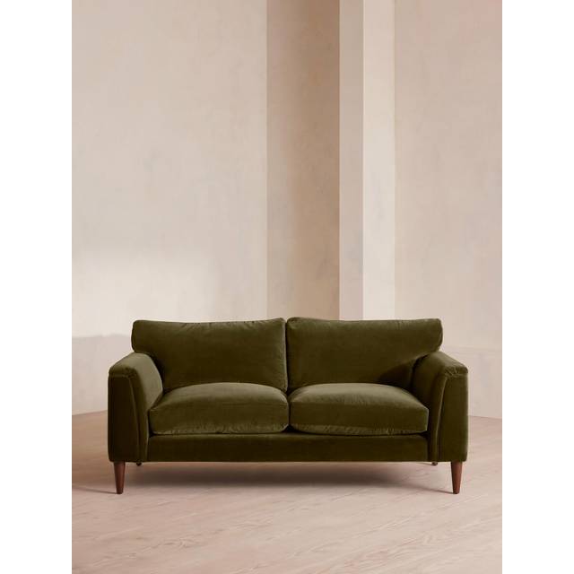 Reya Two Seater Sofa, Velvet, Olive
