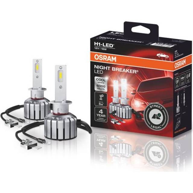 OSRAM NIGHT BREAKER H1 LED; upp till 10% mindre bländning; första street-legal H1 LED retrofit lampa
