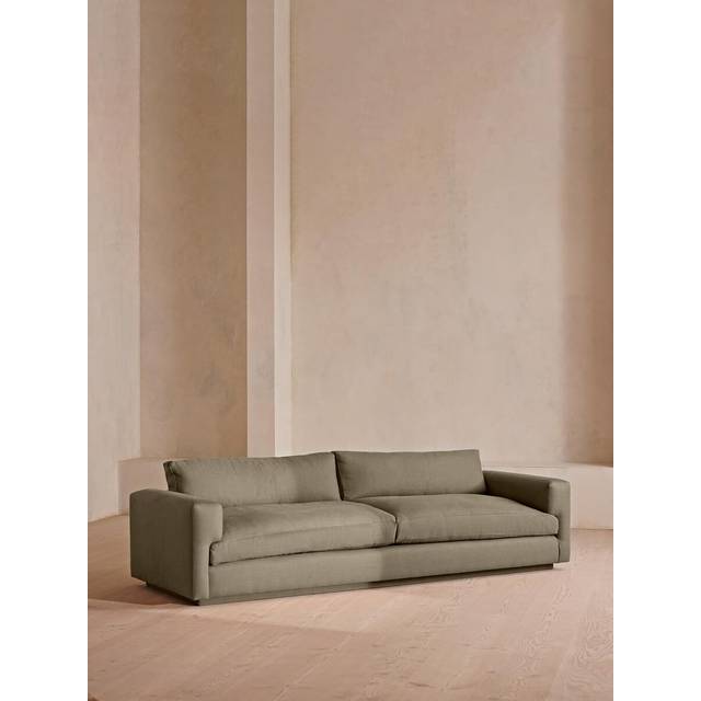 Mossley Four Seater Sofa, Linen, Sage