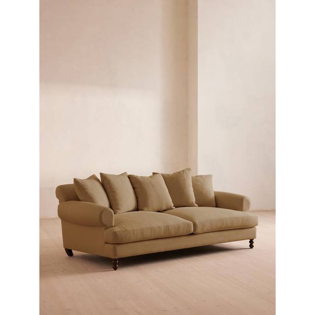 Audrey Four Seater Sofa, Linen, Wheat