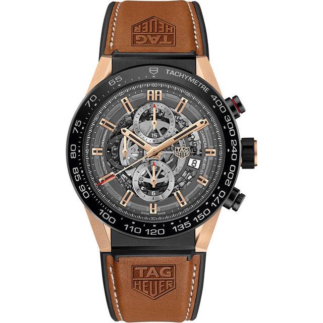 TAG Heuer Watch Carrera Calibre Heuer 01 Rose Gold and Titanium - Black