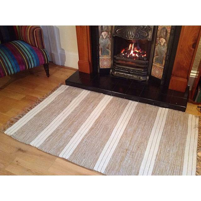 Scalf Handmade Power Loom Beige Rug - Beige;Beige (Rectangle 120 x 180cm)
