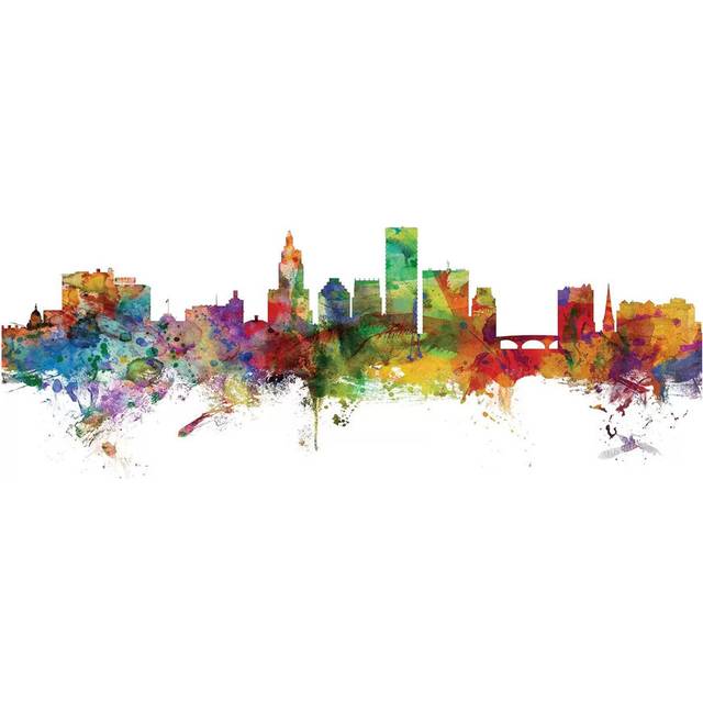 Adelaide, Australia Skyline by Michael Tompsett - Wrapped Canvas Art Prints (30.48 cm H x 45.72 cm W)