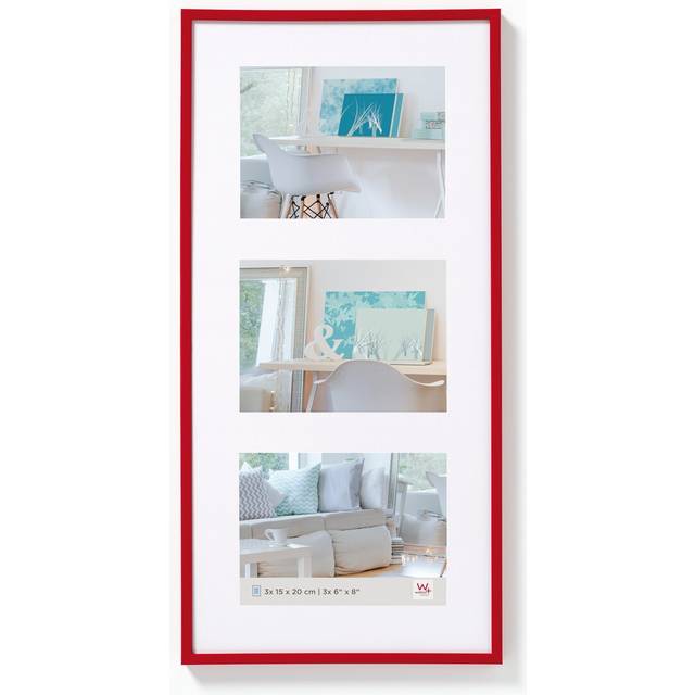 Walther Lifestyle Multi Aperture Photo Frame Red For 5 6x4 Photos