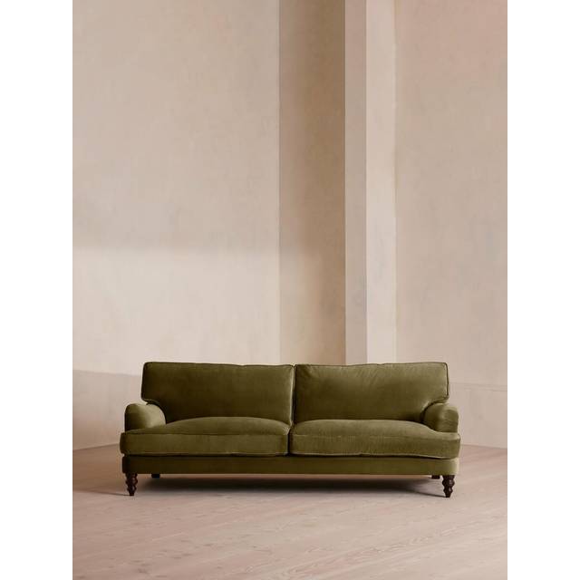 Arundel Four Seater Sofa, Velvet, Olive