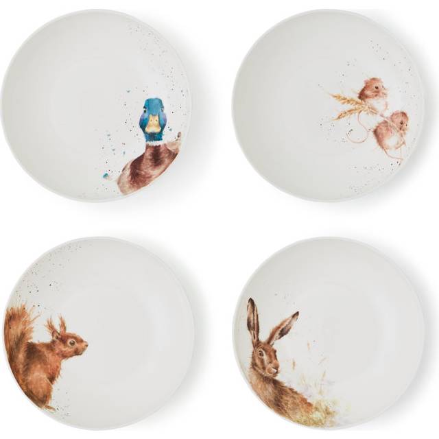 Wrendale Designs 4 Piece Pasta Bowls Set - Brown;White (10ml)