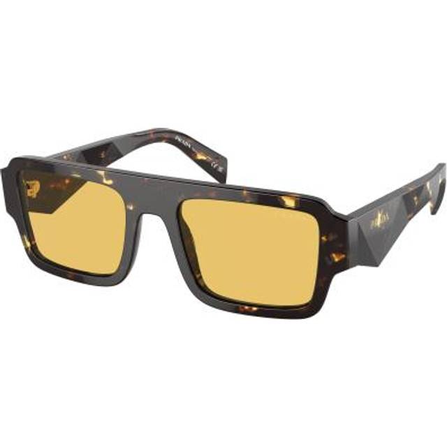 Prada Man PR A05S  16O10C Sunglasses Acetate Brown Yellow Squared Normal