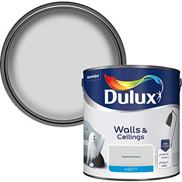 Uk dulux 500006 matt emulsion paint for walls and ceilings apple white 2.5l uk