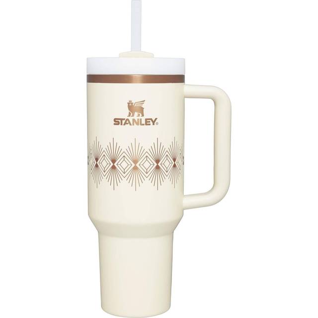 STANLEY Quencher H2.O FlowState Tumbler 40 oz Cream Gloss Deco