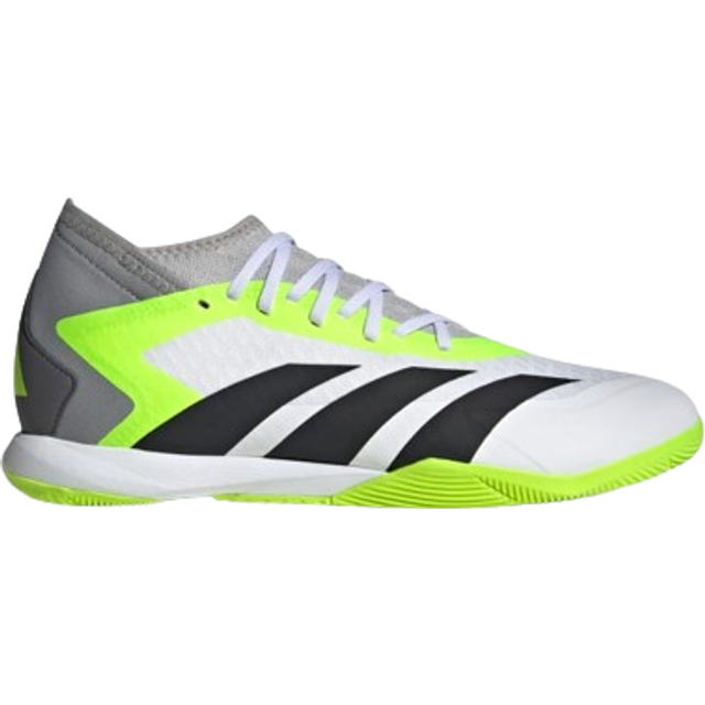 adidas Unisex - Vuxen Predator Accuracy.3 Indoor Boots, Cloud White/Core Black/Lucid Lemon, 44 2/3 EU